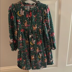 Mini Boden Green Animal Print Dress
